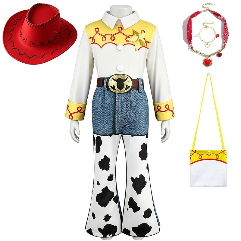 Woody Jessie Western Fancy Toy Kids Clothes Halloween Cosplay Performance Children's Costume Carnival Party Boys Girls Outfits