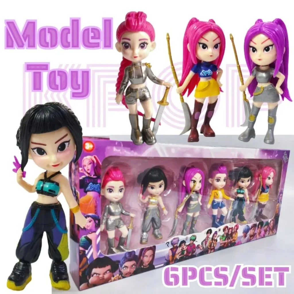 2026 Hot K pob Devil Hunter Rumi Zoe Mira anime polyvinyl chloride character collection desktop trinkets Childrens Gift