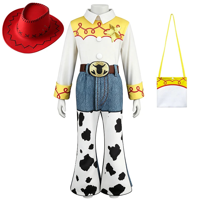 Woody Jessie Western Fancy Toy Kids Clothes Halloween Cosplay Performance Children's Costume Carnival Party Boys Girls Outfits