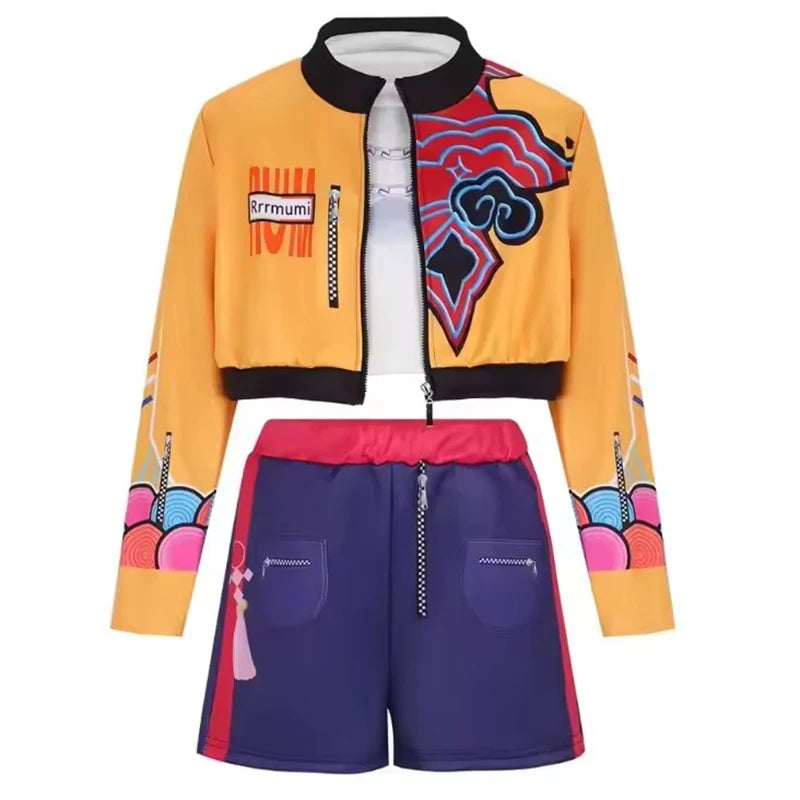 2026 Girl Cosplay Pop Singer Fashion Spring Summer Clothes Stage Performance Dress Up Uniform Children Show Party Costumes