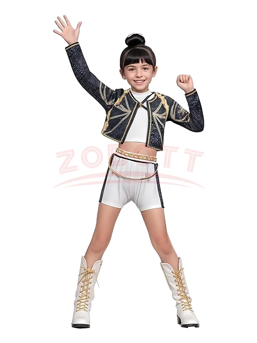2026 HOT Kpop Demon Hunter Anime Movie Kids Cosplay Rumi Zoey Mira 3D Print Costume Suit Clothes KPop Rumi Zoey Cosplay Outfit