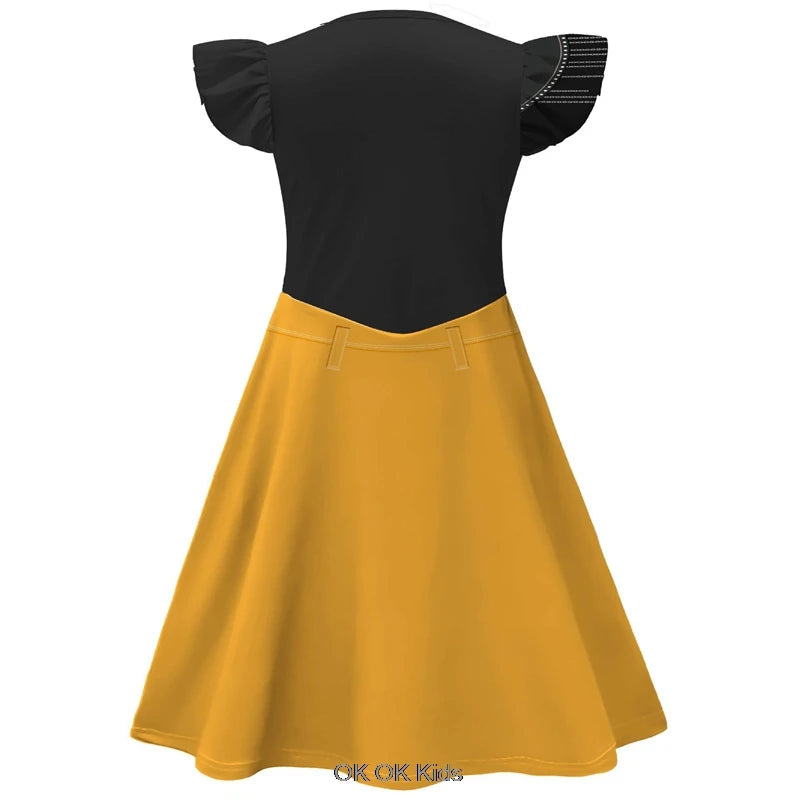 Cosplay Costume KPop Demon Hunters Kids Clothes Baby Girl's Cartoon Dresses Children's Casual Girl Dress And Bag Holiday Gifts