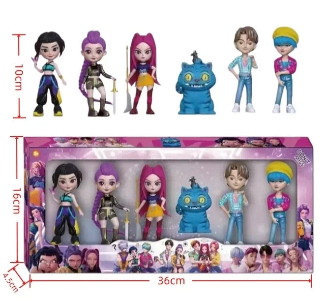 2026 Hot K pob Devil Hunter Rumi Zoe Mira anime polyvinyl chloride character collection desktop trinkets Childrens Gift