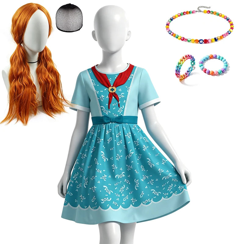 Stranger TV Character Holly Kids Cosplay Costume Halloween Role Play Birthday Party Children's Clothing Carnival Girls Outfits