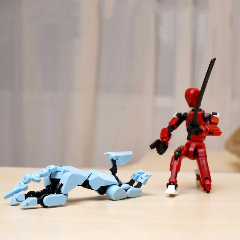 13 Action Figure Titan Multi-Jointed Movable Shapeshift Robot T13 Action Mannequin Character and Dog Figure Toys gifts for kids