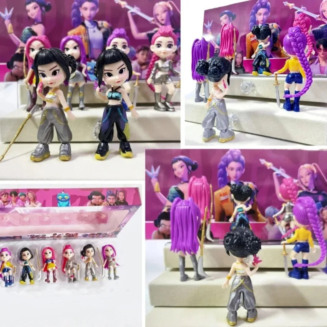 2026 Hot K pob Devil Hunter Rumi Zoe Mira anime polyvinyl chloride character collection desktop trinkets Childrens Gift