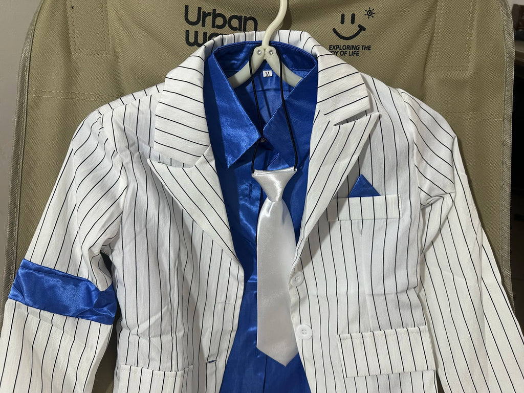 Pop Music Star Jackson Boys Clothes Halloween Cosplay Stage Performance Children's Costume Carnival Kids Retro 80s Stripe Suit