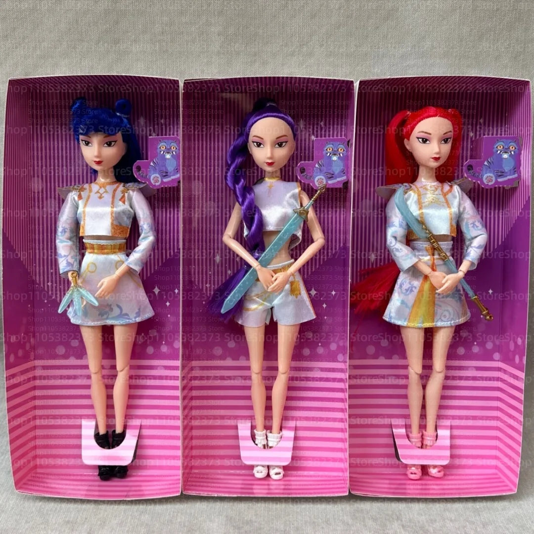 2026 New Kpop Demon Hunters Action Figure Toy Rumi Mira Zoey Beautiful Princess Baby Girl Dolls Plastic DIY Toy for Girls
