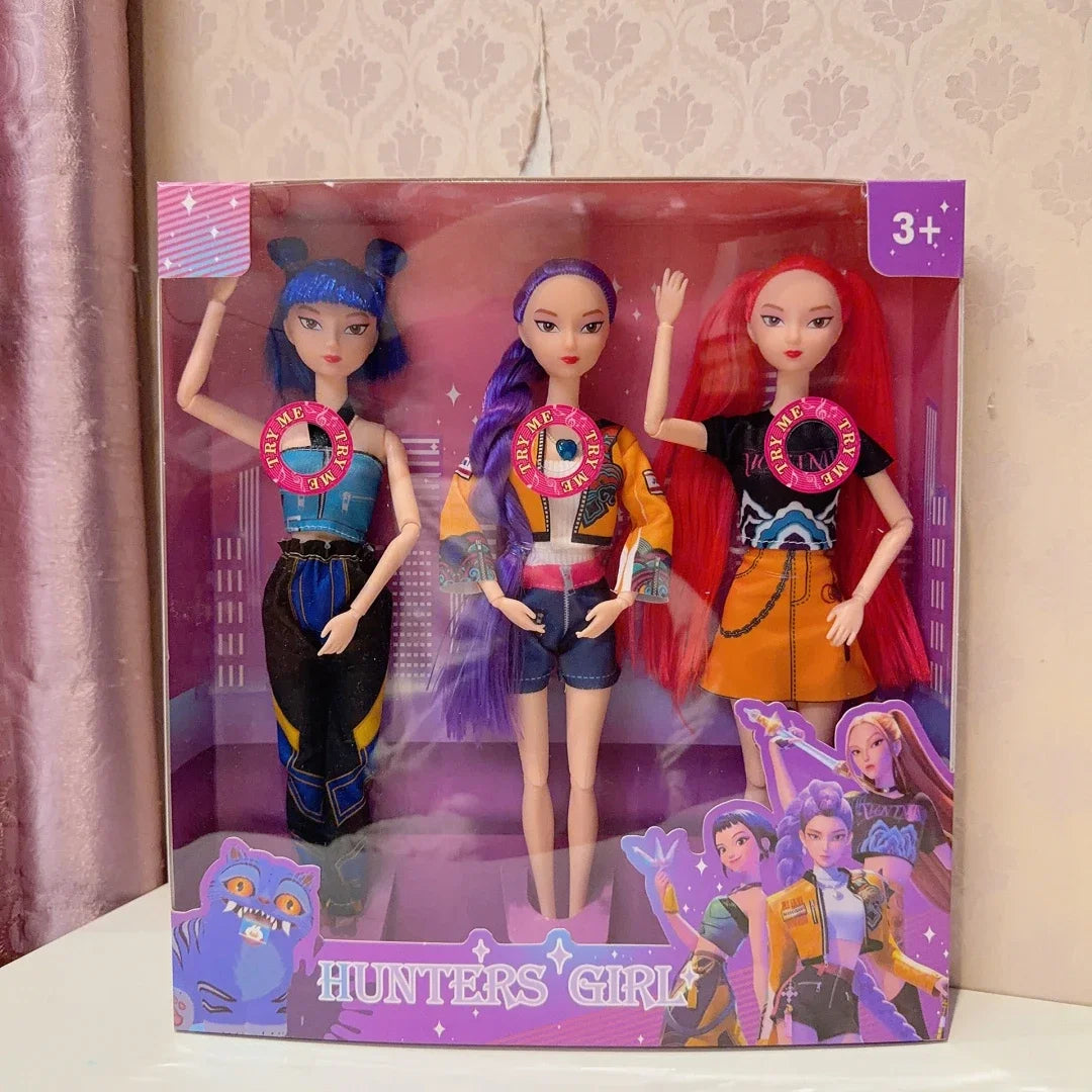 2026 Hot Music Style Demonic Group Anime Figure Rumi Mira Zoey Action Figure Cosplay Doll Cute Gift for Kids Birthday Gifts