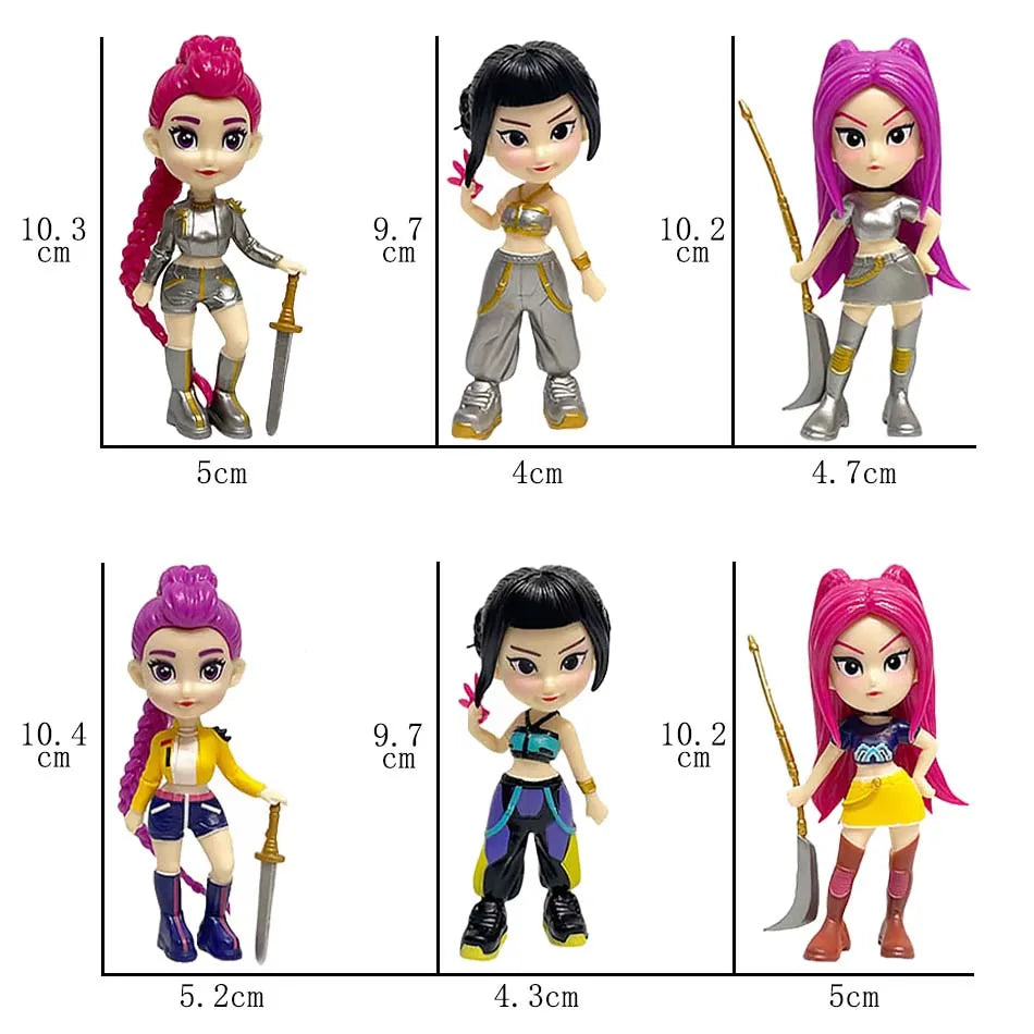 HOT K-pops D-emon H-unters Figure Rumi Zoe Mira anime polyvinyl chloride character collection desktop trinkets Childrens gift