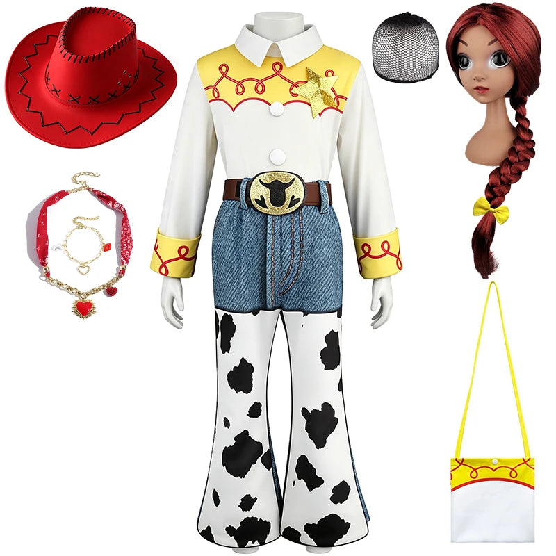 Woody Jessie Western Fancy Toy Kids Clothes Halloween Cosplay Performance Children's Costume Carnival Party Boys Girls Outfits