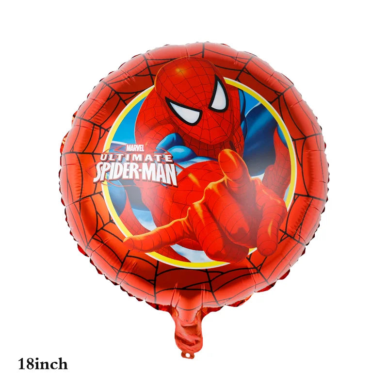 Spidey Giant Balloons Avengers Birthday Decorations 1-9 Number Balloons Superhero Photo Props Kids Party Supplies Boys Rewards