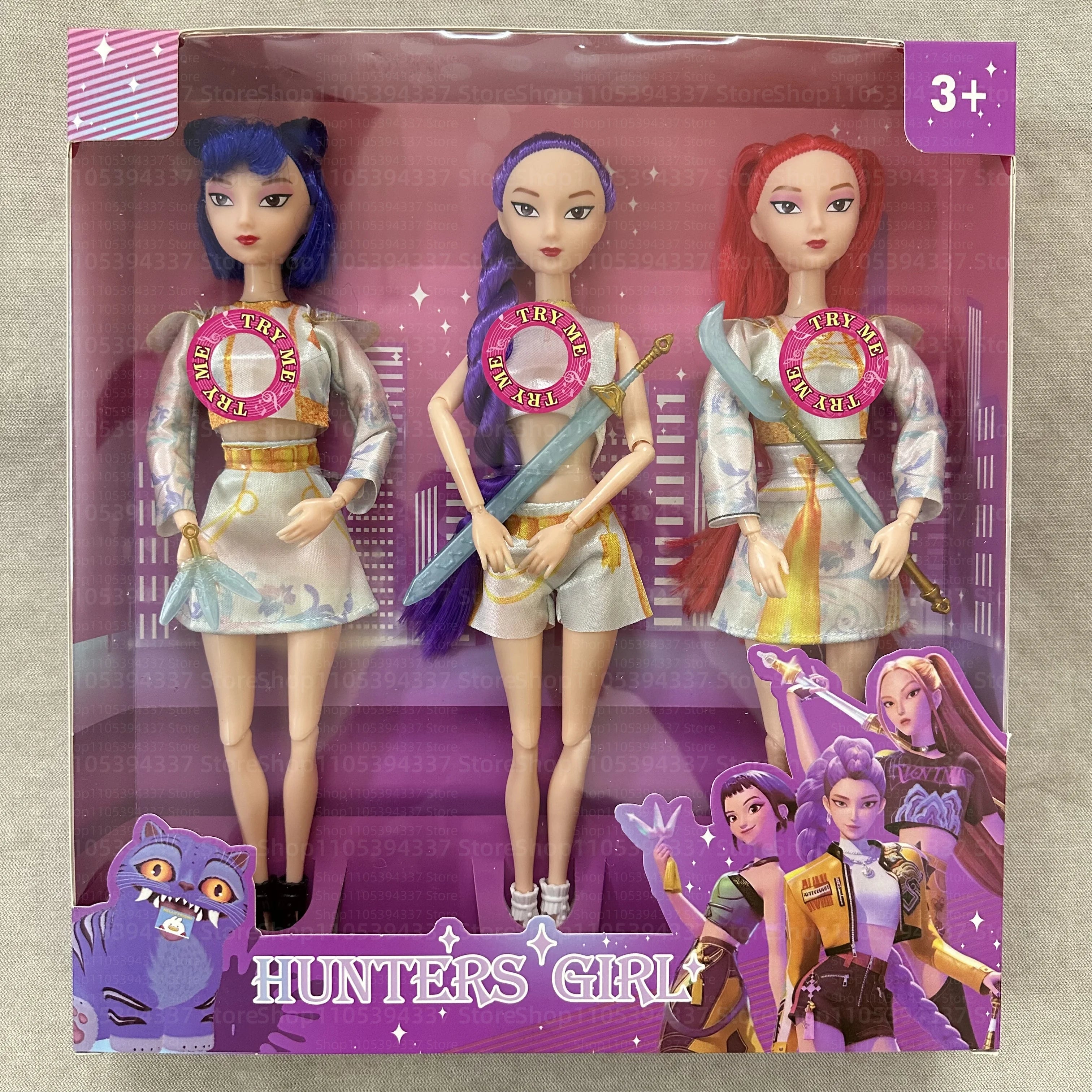 2026 New Kpop Demon Hunters Action Figure Toy Rumi Mira Zoey Beautiful Princess Baby Girl Dolls Plastic DIY Toy for Girls