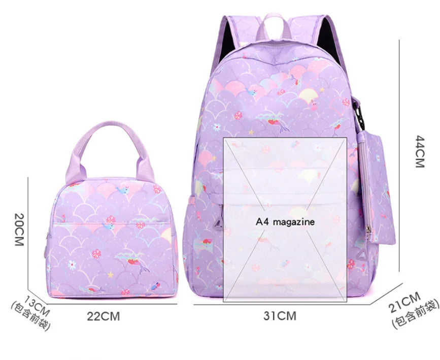 Fashion KPop Demon Hunters Backpacks 3pcs Rumi Mira Zoey HUNTR/ Boys School Bags For Women Girls Kawaii Capacity Mochilas