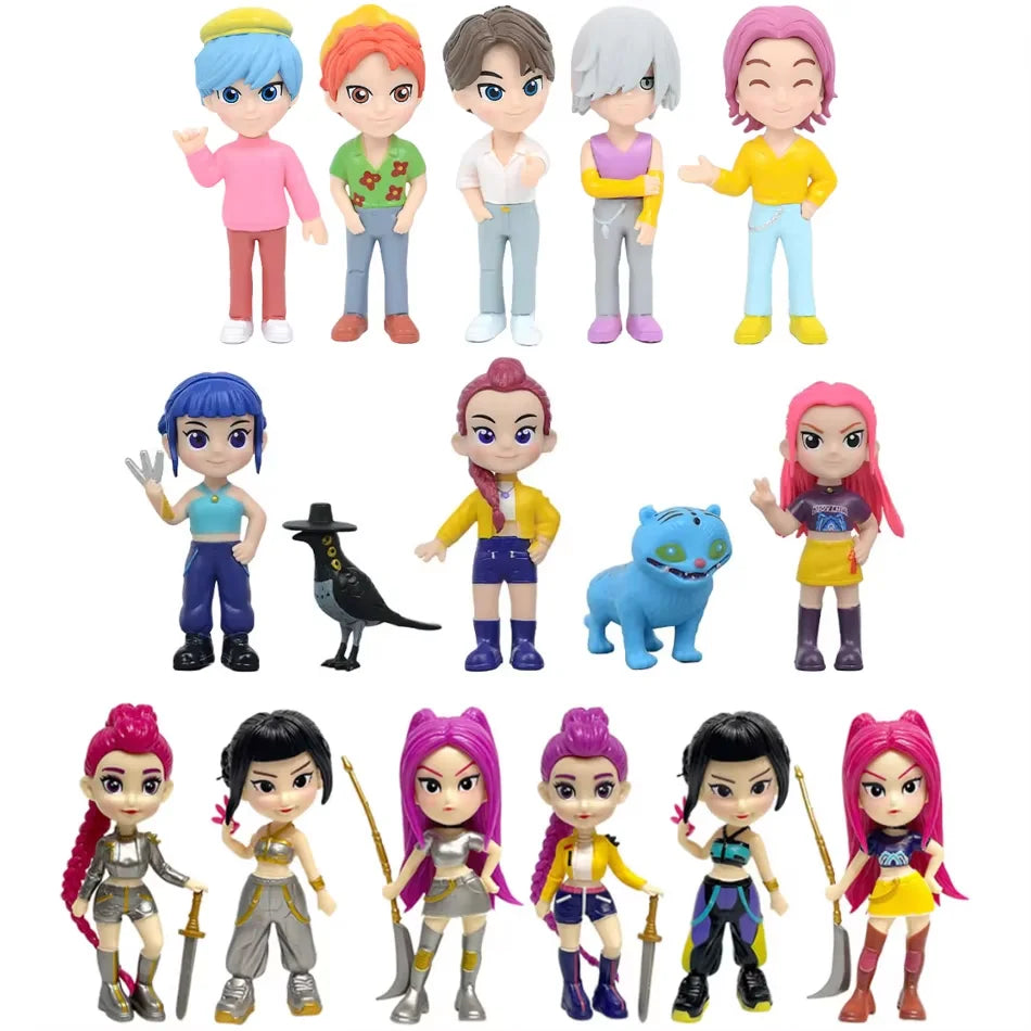 HOT K-pops D-emon H-unters Figure Rumi Zoe Mira anime polyvinyl chloride character collection desktop trinkets Childrens gift