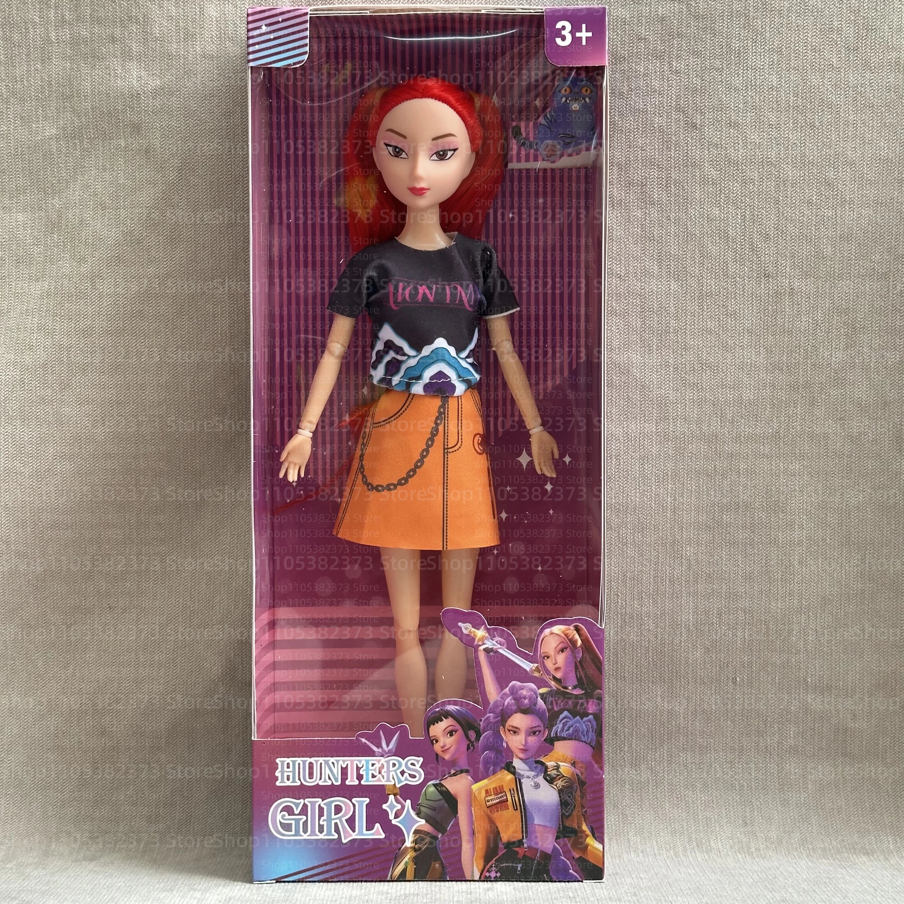 2026 New Kpop Demon Hunters Action Figure Toy Rumi Mira Zoey Beautiful Princess Baby Girl Dolls Plastic DIY Toy for Girls