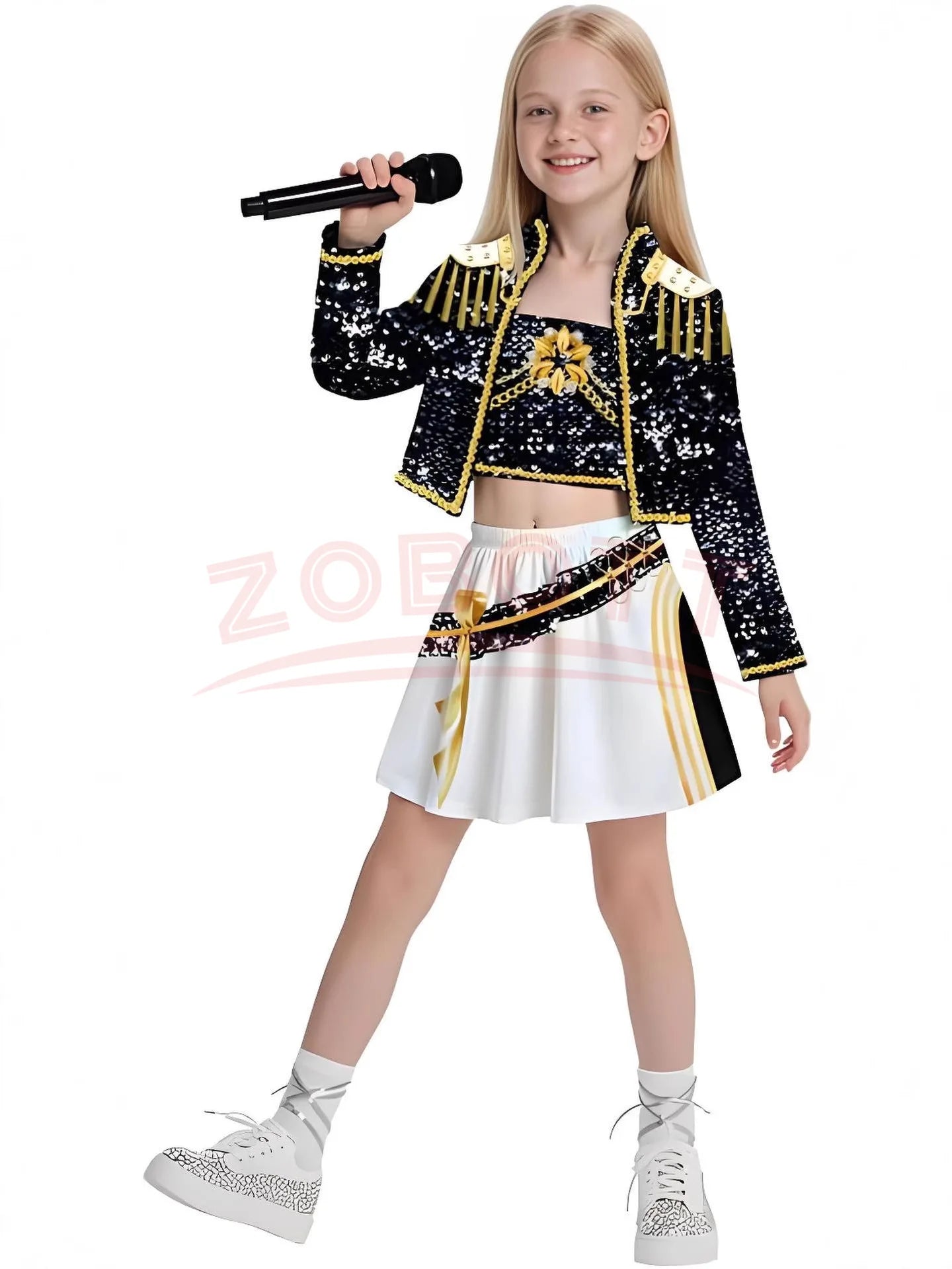 2026 HOT Kpop Demon Hunter Anime Movie Kids Cosplay Rumi Zoey Mira 3D Print Costume Suit Clothes KPop Rumi Zoey Cosplay Outfit