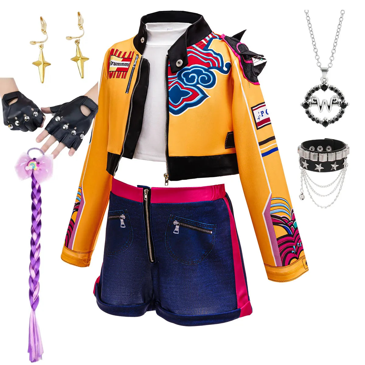 Girl 3D Print 3Pcs Role Play Dress up Popular Korean Music Performance Clothing Dance Costume Child Singer Cosplay Team Uniform