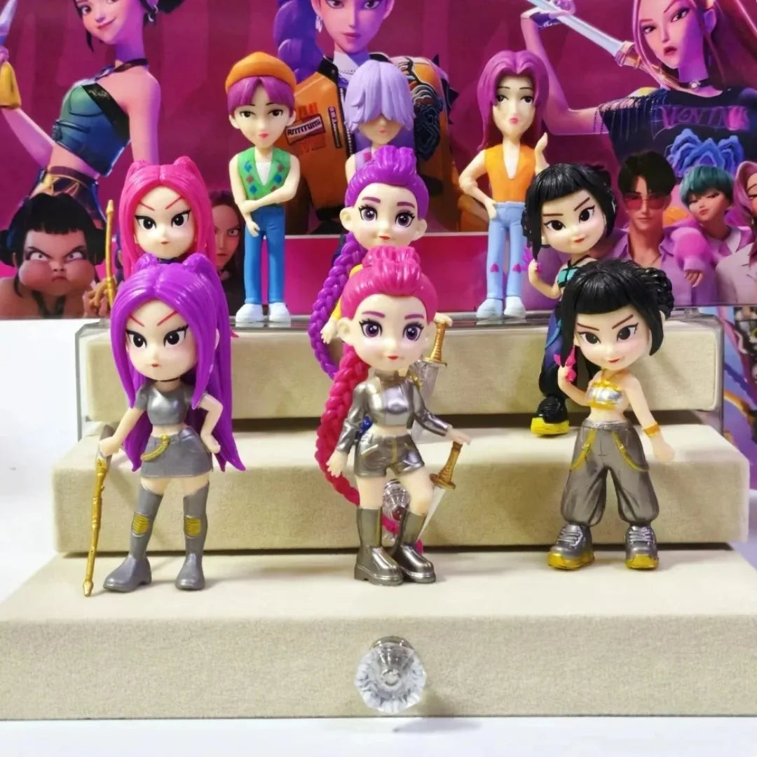 2026 Hot K pob Devil Hunter Rumi Zoe Mira anime polyvinyl chloride character collection desktop trinkets Childrens Gift