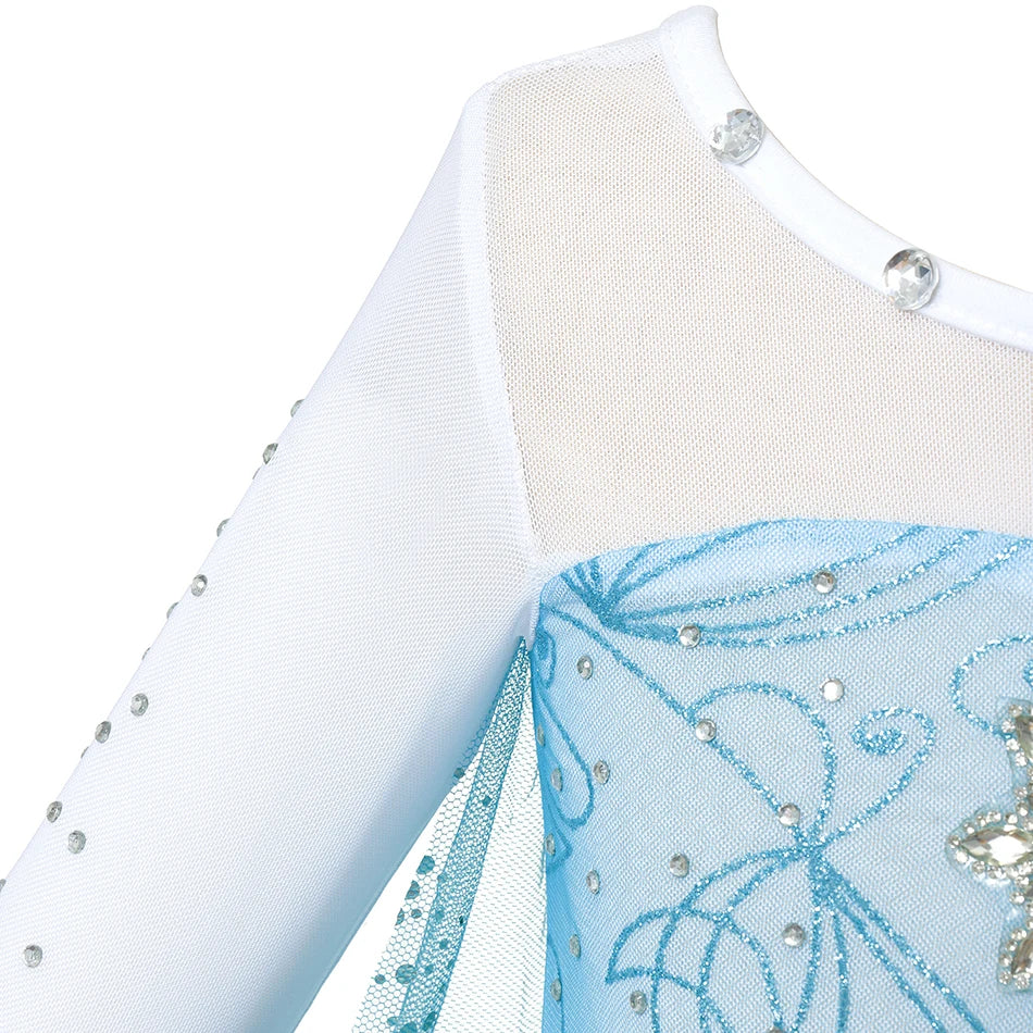LED Luminous Elsa Dresses for Girls 2026 Carnival Kids Elegant Cosplay Princess Children Gowns Clothing Party Gown Outfits