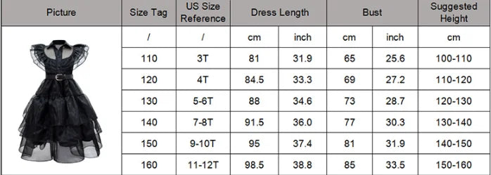 2025 Girls Dark And Sweet Cool Style Dresses Children Cosplay Halloween Carnival Costumes Kids Dancing Party Disguise Outfit