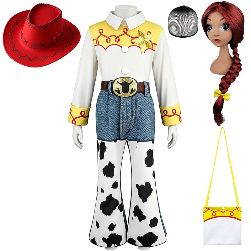 Woody Jessie Western Fancy Toy Kids Clothes Halloween Cosplay Performance Children's Costume Carnival Party Boys Girls Outfits