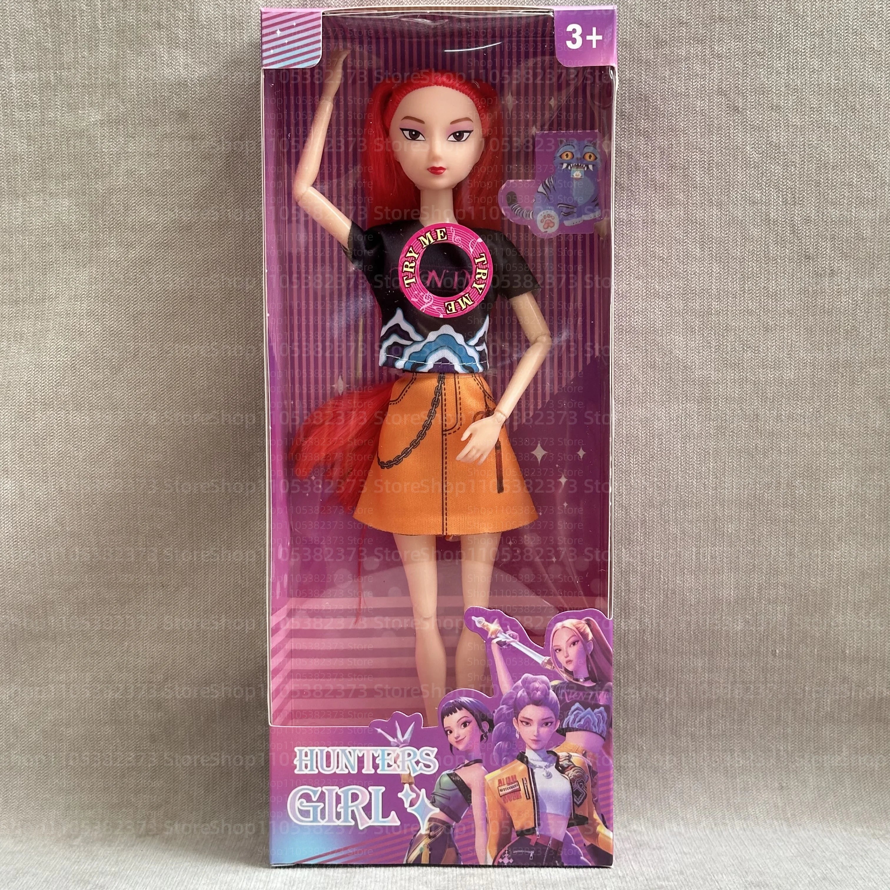 2026 New Kpop Demon Hunters Action Figure Toy Rumi Mira Zoey Beautiful Princess Baby Girl Dolls Plastic DIY Toy for Girls