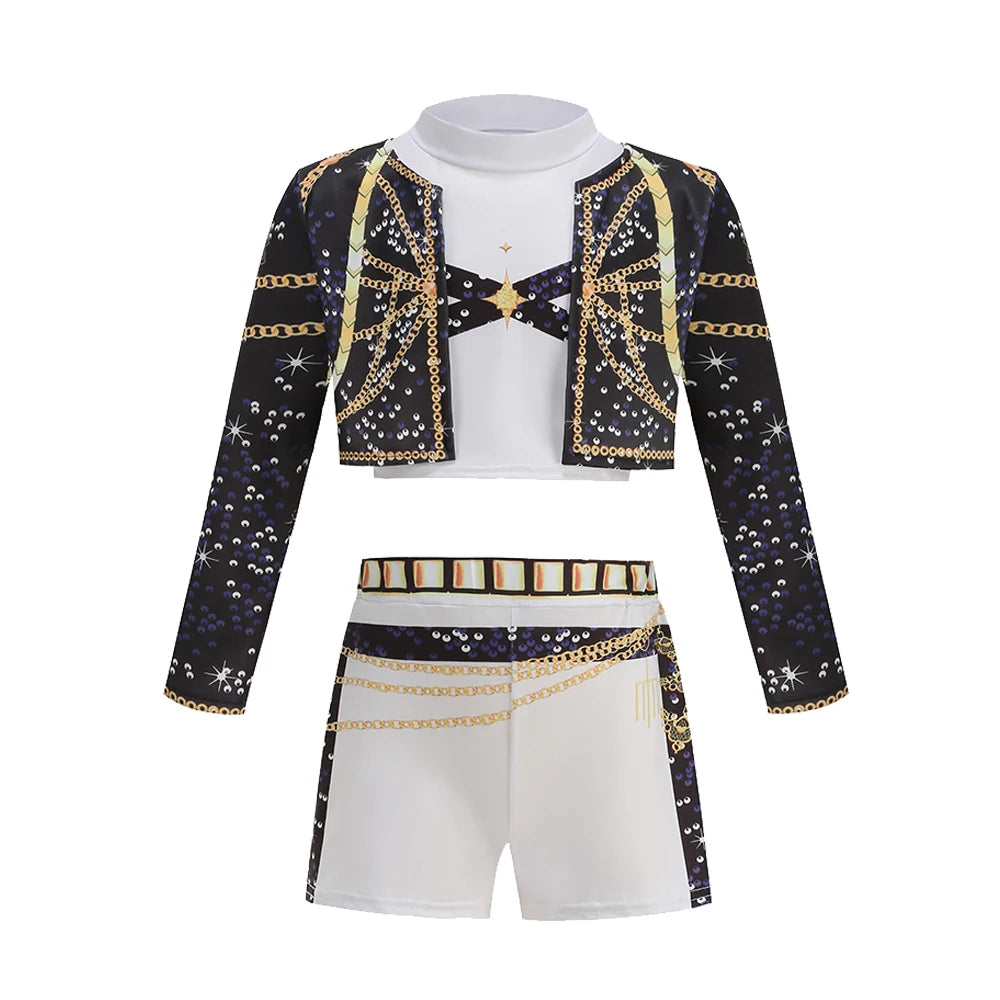 2026 Girl Cosplay Pop Singer Fashion Spring Summer Clothes Stage Performance Dress Up Uniform Children Show Party Costumes