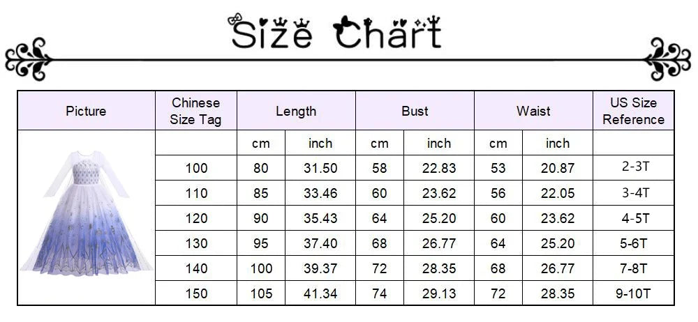 Girls Princess Dress Kids Elsa Anna Snow White Aurora Belle Rapunzel Peach Halloween Costume Children Birthday Party Clothes