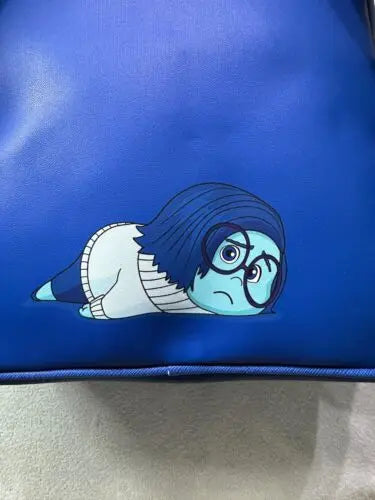 Disney Inside Out Sadness Cosplay Mini-Rucksack PU Leather Backpack Cartoon Lotso Stitch Fashion Cute Girl Storage Bag