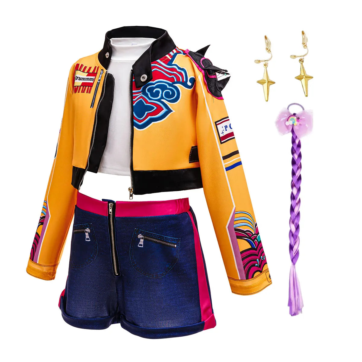 Girl 3D Print 3Pcs Role Play Dress up Popular Korean Music Performance Clothing Dance Costume Child Singer Cosplay Team Uniform