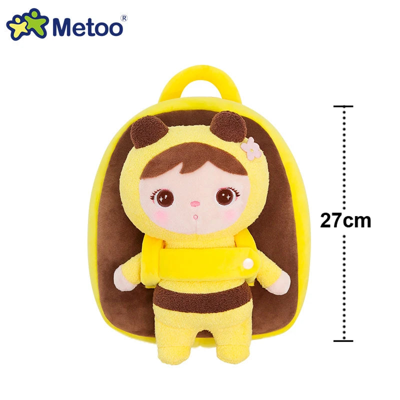 Plush Backpack Little Kid Preschool Ages 1-5 Backpack with Detachable Doll Boys Girls Toddler Backpack Metoo Rabbit Doll