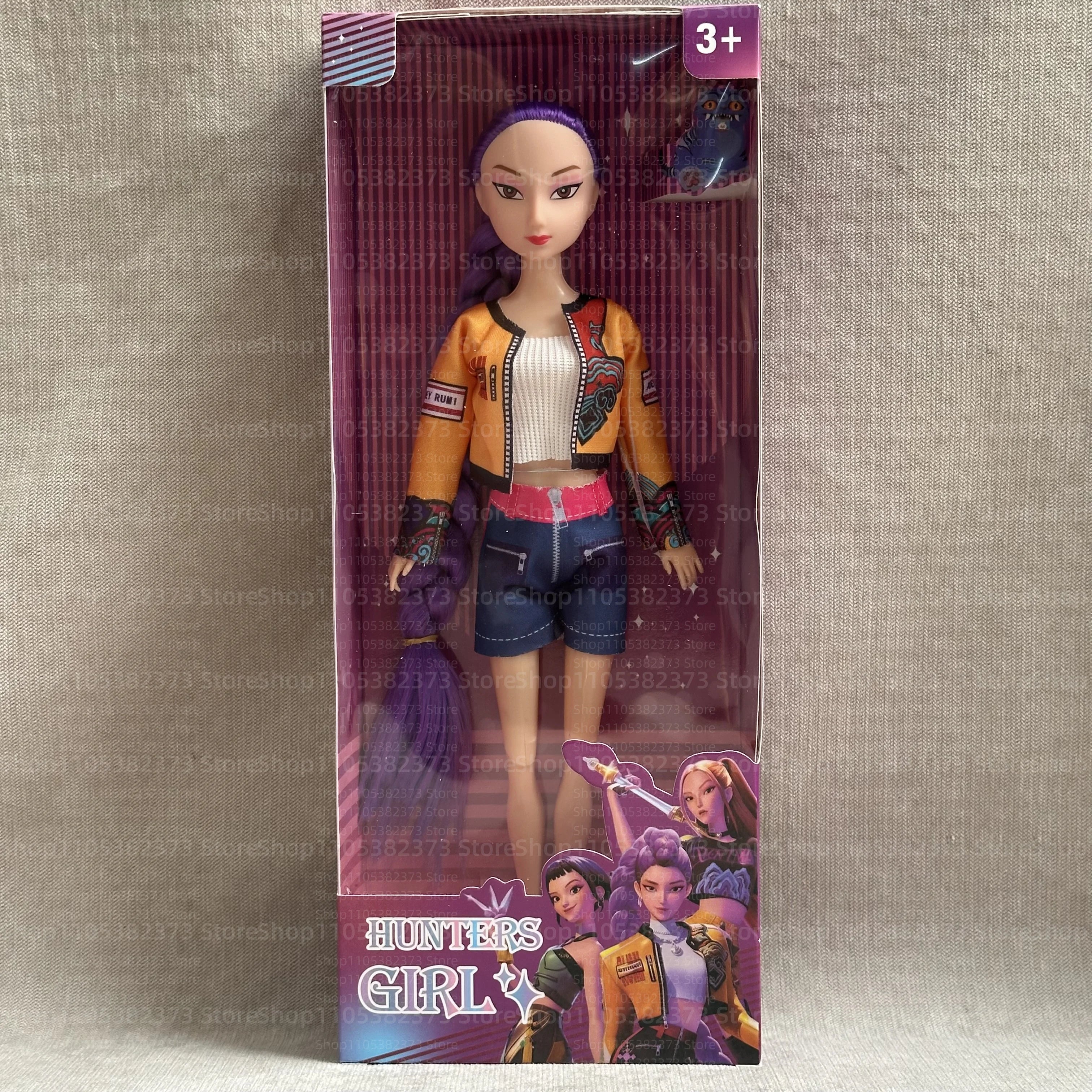 2026 New Kpop Demon Hunters Action Figure Toy Rumi Mira Zoey Beautiful Princess Baby Girl Dolls Plastic DIY Toy for Girls