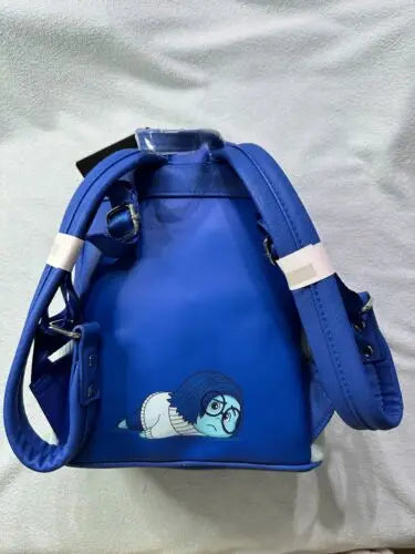 Disney Inside Out Sadness Cosplay Mini-Rucksack PU Leather Backpack Cartoon Lotso Stitch Fashion Cute Girl Storage Bag