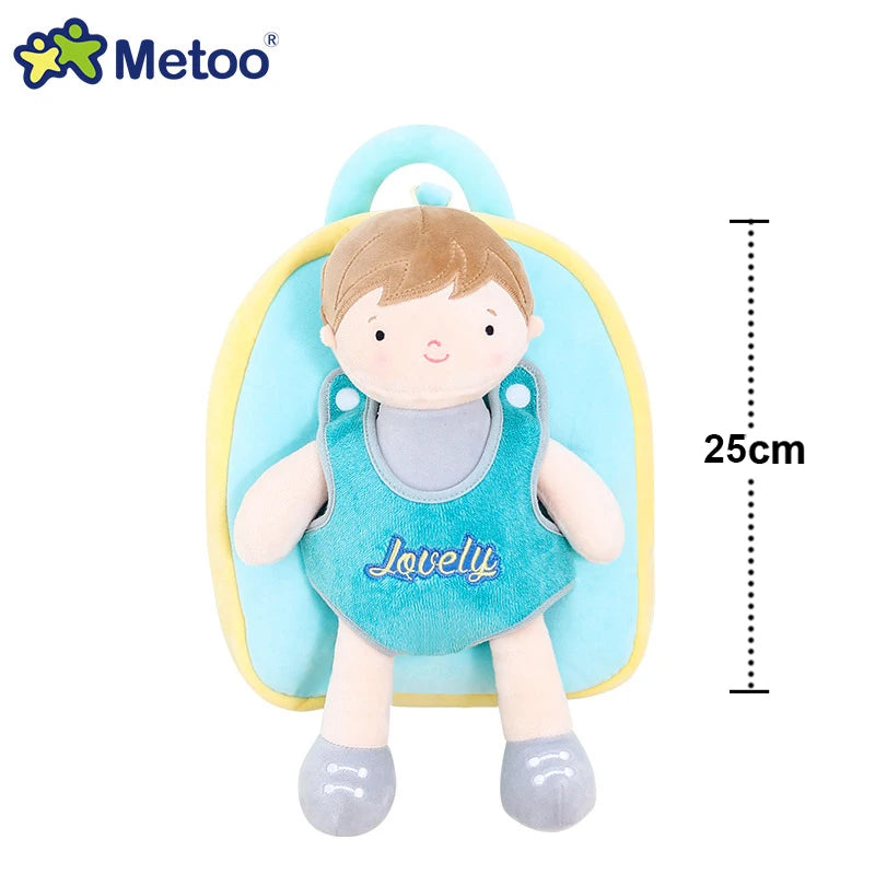 Plush Backpack Little Kid Preschool Ages 1-5 Backpack with Detachable Doll Boys Girls Toddler Backpack Metoo Rabbit Doll