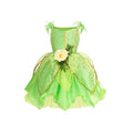 Girls Jasmine Elf Dress Kids Cosplay Fancy Flowers Christmas Birthday Costume Carnival Disguise Princess Party Clothes 2-10T