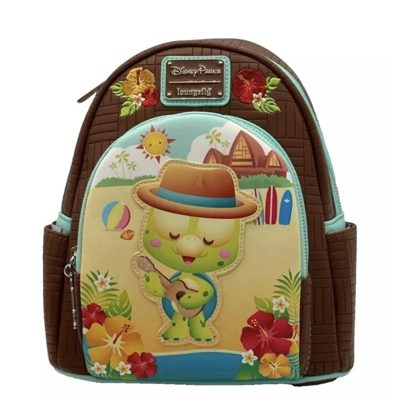 Disney Inside Out Sadness Cosplay Mini-Rucksack PU Leather Backpack Cartoon Lotso Stitch Fashion Cute Girl Storage Bag
