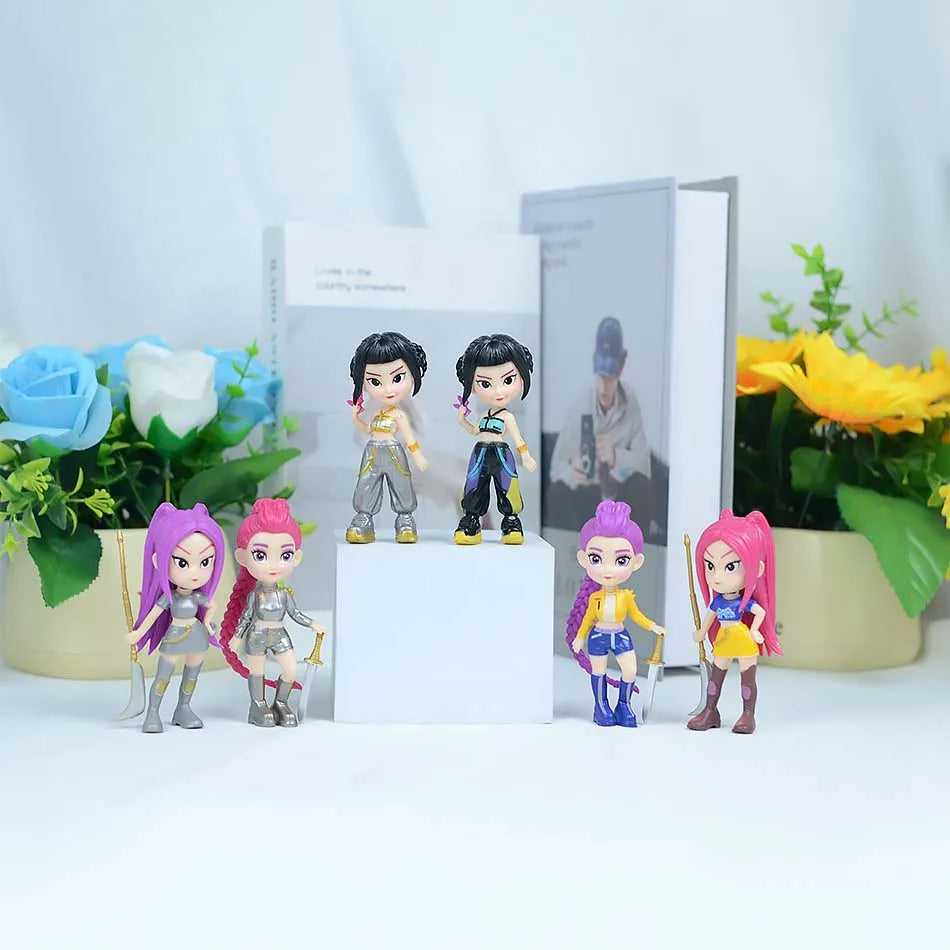 HOT K-pops D-emon H-unters Figure Rumi Zoe Mira anime polyvinyl chloride character collection desktop trinkets Childrens gift