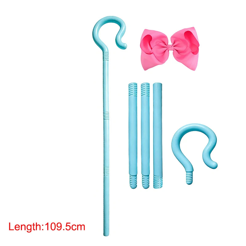 Fancy Little Girl Bo Peep Costume Pink Polka Dot Dress Halloween Cosplay Birthday Party Children's Costume Carnival Kids Clothes