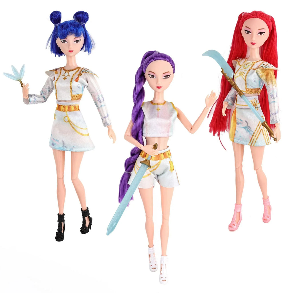 2026 New Kpop Demon Hunters Action Figure Toy Rumi Mira Zoey Beautiful Princess Baby Girl Dolls Plastic DIY Toy for Girls