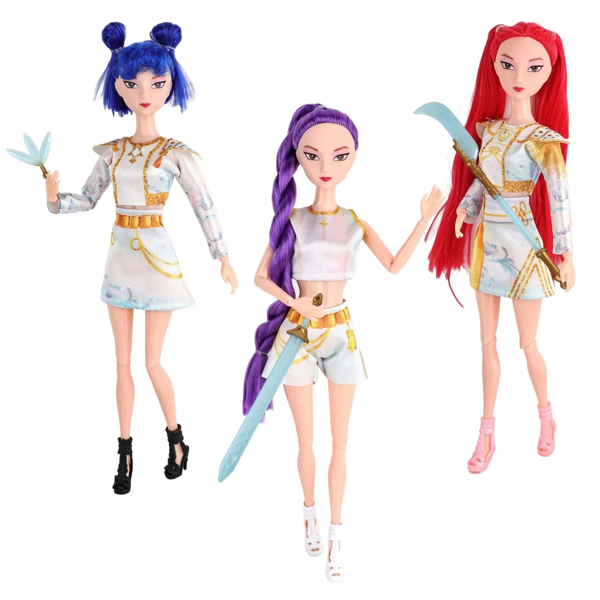 2026 New Kpop Demon Hunters Action Figure Toy Rumi Mira Zoey Beautiful Princess Baby Girl Dolls Plastic DIY Toy for Girls