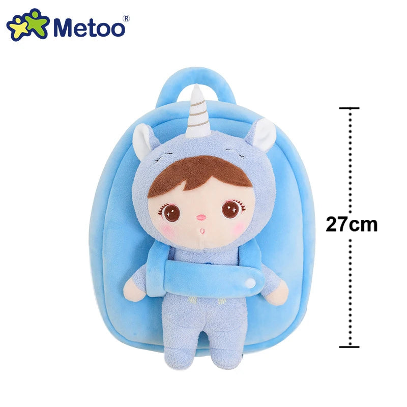 Plush Backpack Little Kid Preschool Ages 1-5 Backpack with Detachable Doll Boys Girls Toddler Backpack Metoo Rabbit Doll