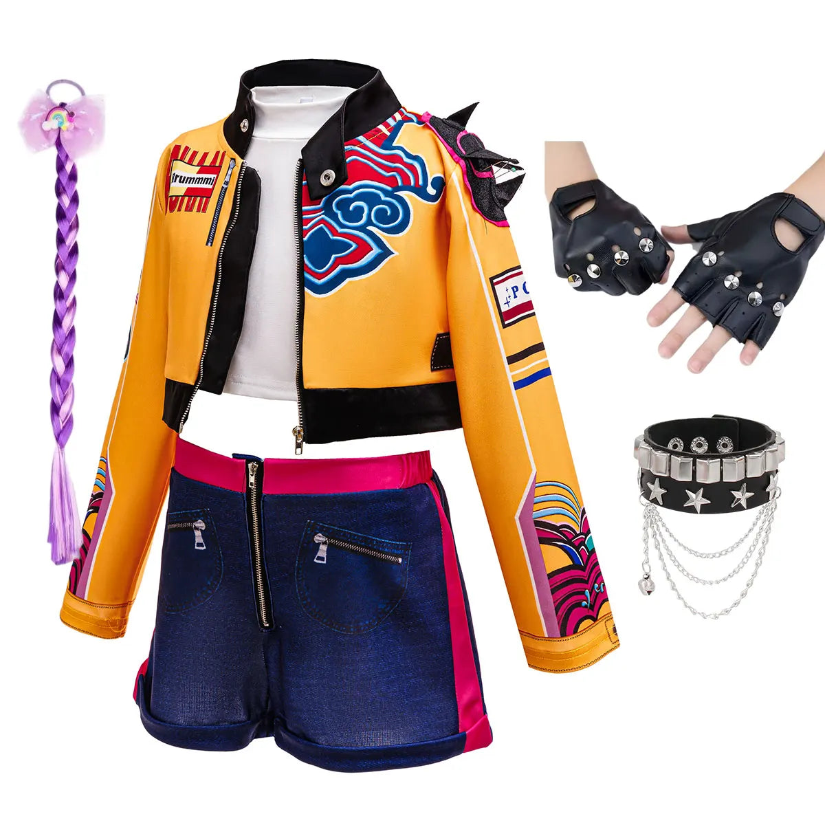 Girl 3D Print 3Pcs Role Play Dress up Popular Korean Music Performance Clothing Dance Costume Child Singer Cosplay Team Uniform