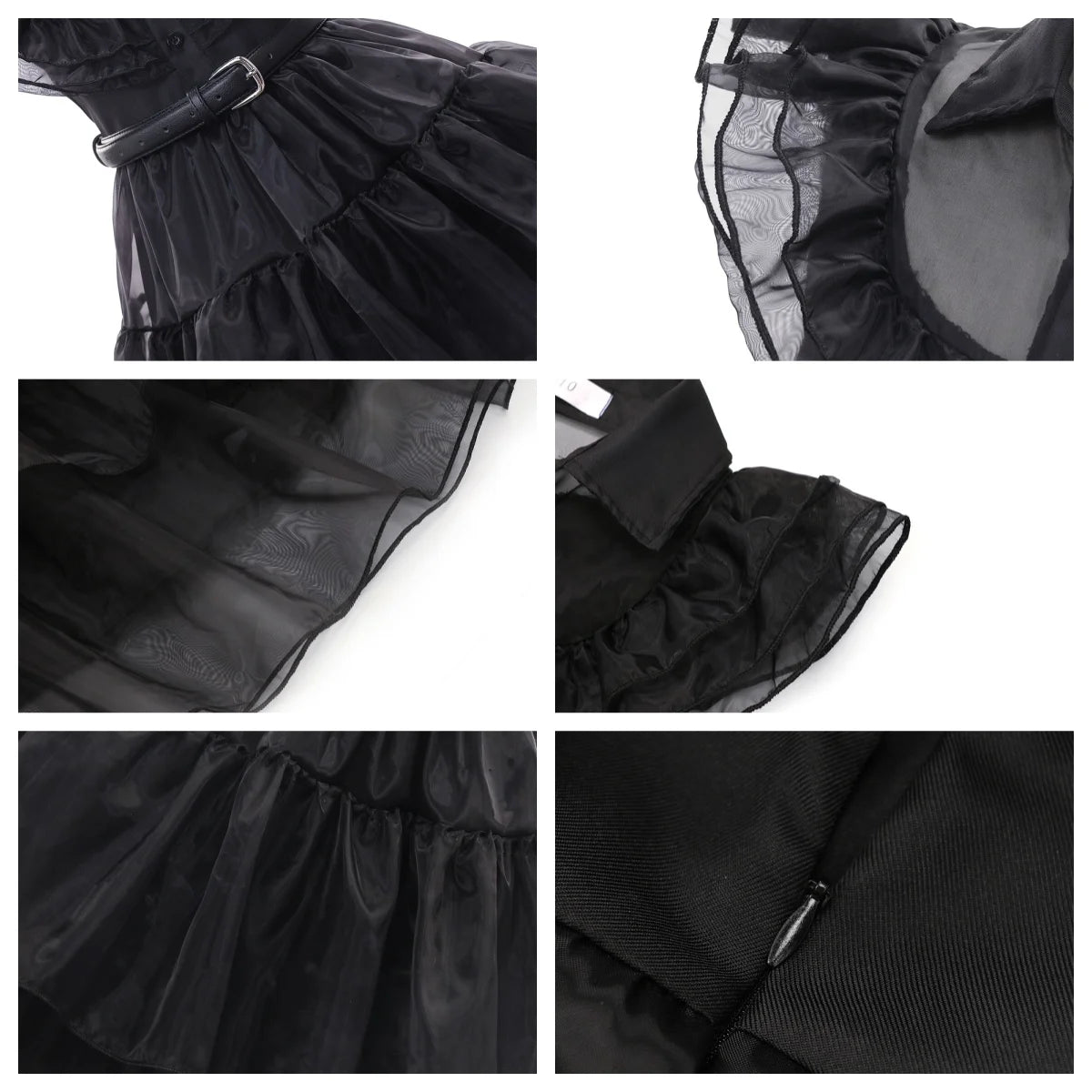 2025 Girls Dark And Sweet Cool Style Dresses Children Cosplay Halloween Carnival Costumes Kids Dancing Party Disguise Outfit