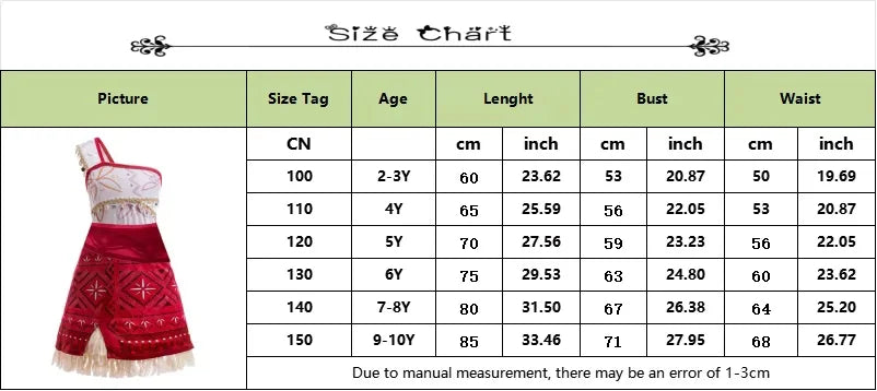 Girls Outfit Moana Cosplay Children's Costume Party Princess Dress Summer Casual Beach Dress Necklace Wig Set Party Dresses