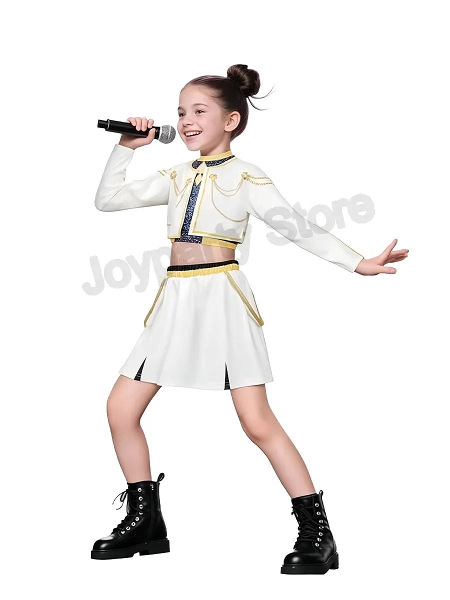 2026 HOT Kpop Demon Hunter Anime Movie Kids Cosplay Rumi Zoey Mira 3D Print Costume Suit Clothes KPop Rumi Zoey Cosplay Outfit