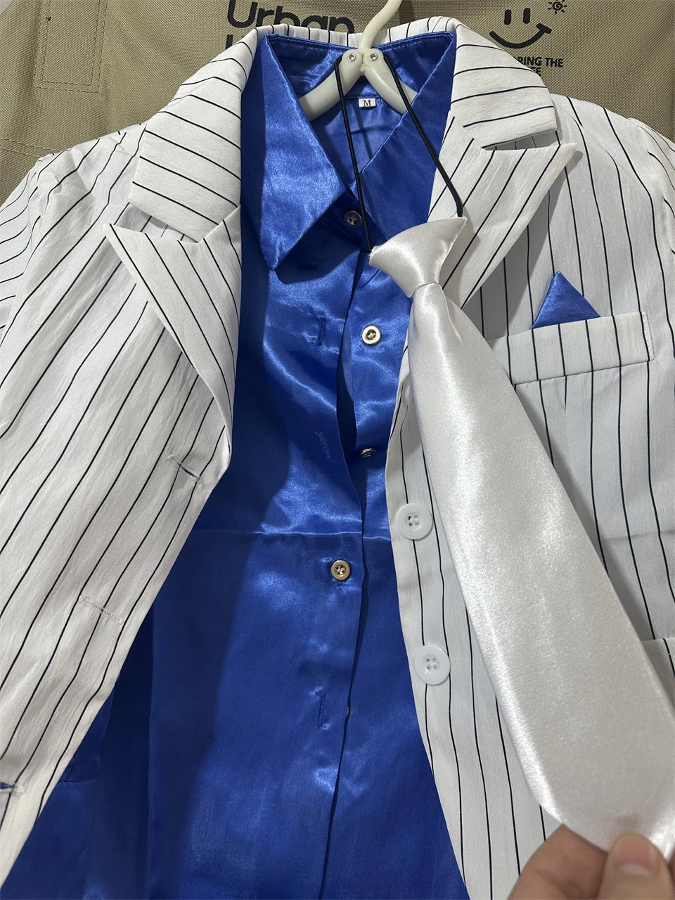 Pop Music Star Jackson Boys Clothes Halloween Cosplay Stage Performance Children's Costume Carnival Kids Retro 80s Stripe Suit