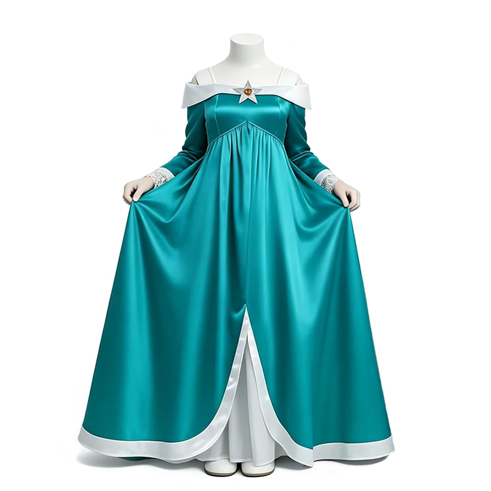 Kids Princess Rosalina Dress for Girls Halloween Cosplay Masquerade Ball Children's Costume Comic Con Elegant Party Kids Clothes