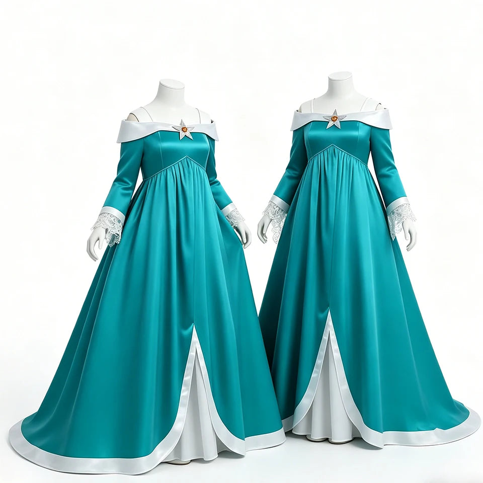 Kids Princess Rosalina Dress for Girls Halloween Cosplay Masquerade Ball Children's Costume Comic Con Elegant Party Kids Clothes