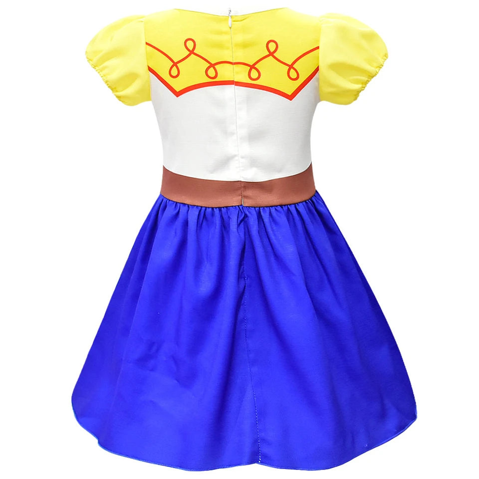 Infant Christmas Jessie Dress New Year Toy Movie Costume Girls Tutu Dress 1 2 3 4 5 6 Years Old Baby Girl Birthday Party Dress